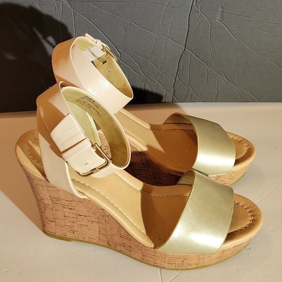 SEVEN DIALS  ANKLE STRAP OPEN TOE WEDGE STYLE HEEL SANDAL G1 - Picture 6 of 14